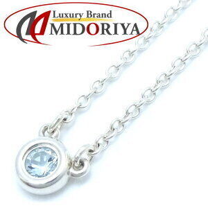 TIFFANY Co By the Yard Necklace Aquamarine Elsa Peretti Sterling Silver